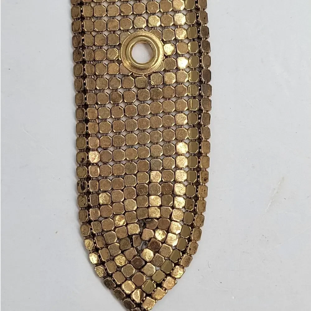Vintage Gold Tone Chainmail Belt Disco Glam Metallic Mesh Treasure 70s 80s punk